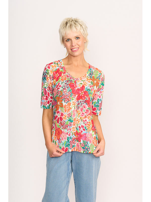Foil Print Leading Lady Top