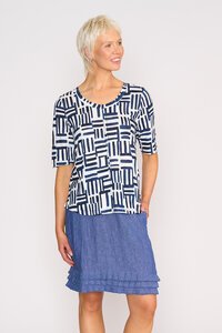 Foil Print Leading Lady Top