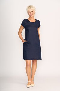 Foil Fringe Scoop Neck Dress