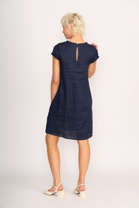 Foil Fringe Scoop Neck Dress