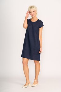 Foil Fringe Scoop Neck Dress