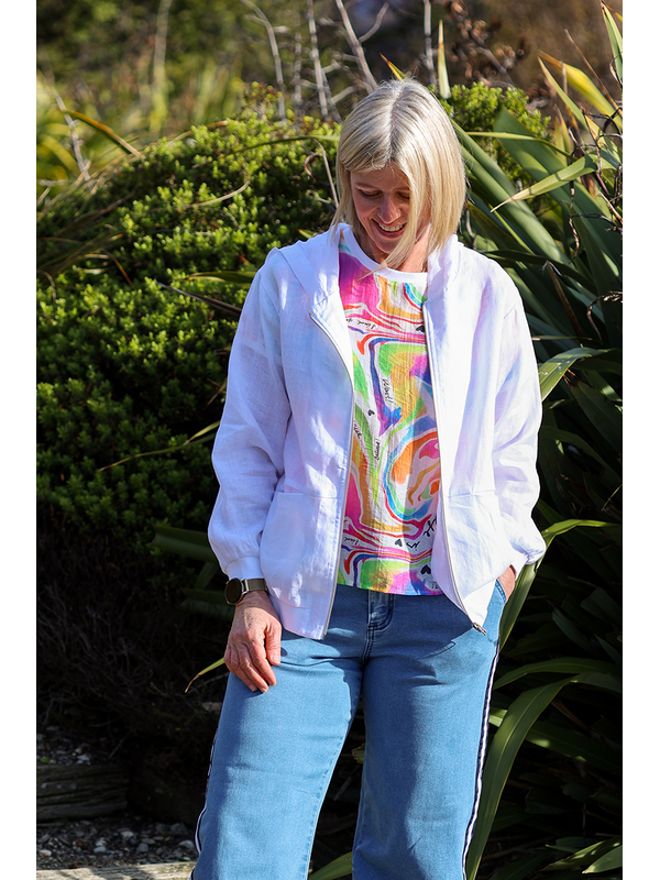 Foil Relaxed Zip Up Jacket