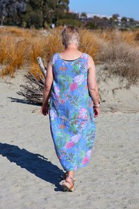 Puro Lino Sleeveless Floral Dress