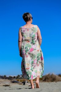 Puro Lino Sleeveless Floral Dress