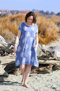 Cali + Co Damask Linen Dress