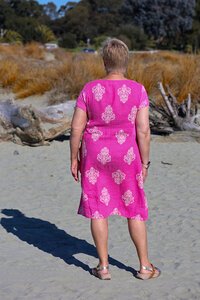 Cali + Co Damask Linen Dress