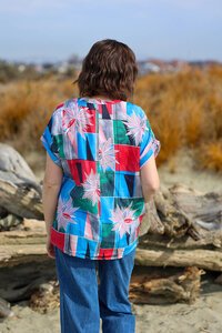 La Mode Button Thru Cotton Top