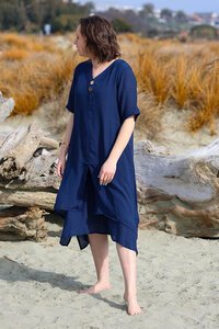 La Mode 2 Button Layered Dress