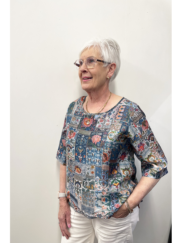 La Mode Double Layer Floral Top