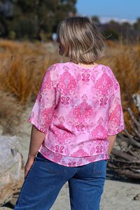 La Mode Double Layer Floral Top