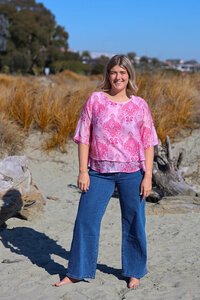La Mode Double Layer Floral Top