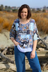 La Mode Puff Sleeve Floral Layered Top