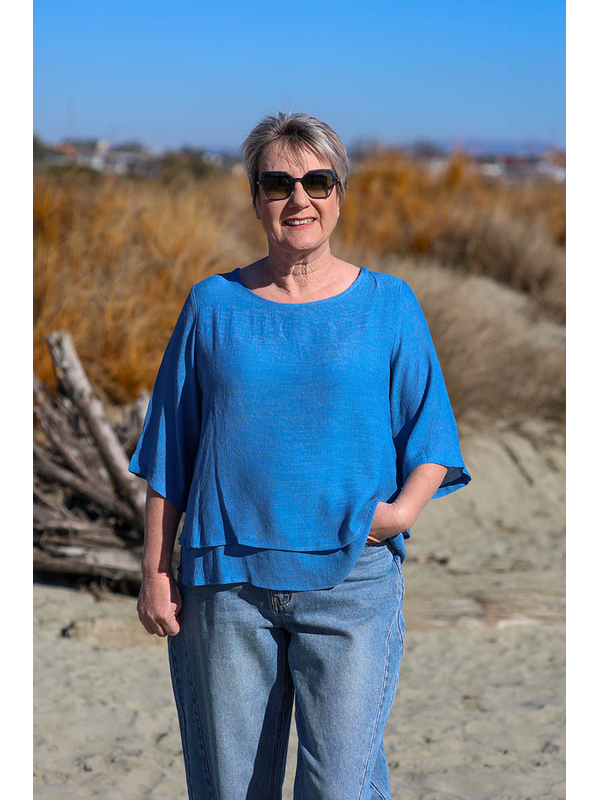 La Mode 3-4 Sleeve Layered Top
