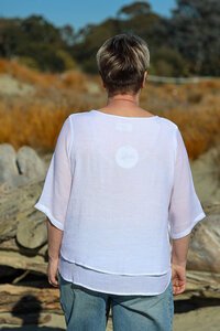 La Mode 3-4 Sleeve Layered Top