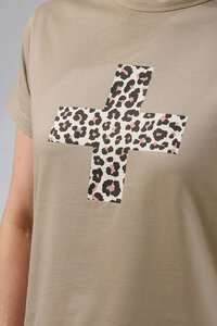 Stella + Gemma Ace Leopard Cross Tee