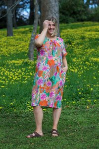 Glam Orange Lumen Dress