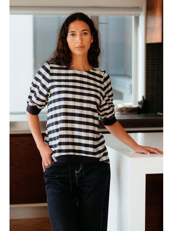 Zafina Check Havana Top