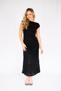 Fria The Label Lace Side Ruched Dress