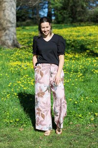 AE Luxe Wide Leg Floral Pant