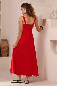 Iris Maxi Scallop Trim Maxi Dress