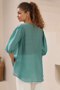 Iris Maxi Relaxed Button Front Blouse