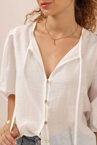 Iris Maxi Relaxed Button Front Blouse