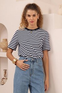 Iris Maxi Nautica Stripe Tee