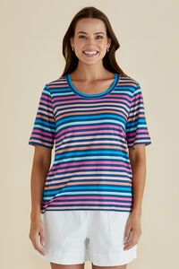 Betty Basics Riley Multi Stripe Tee