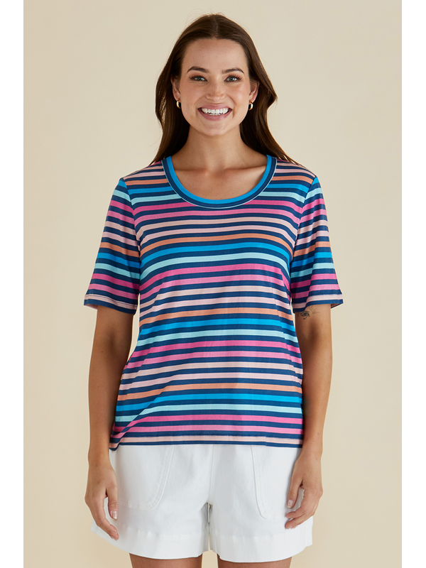 Betty Basics Riley Multi Stripe Tee