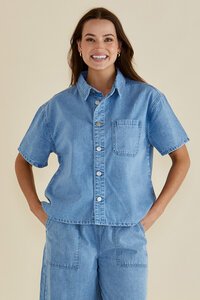 Betty Basics Saffra Denim Shirt