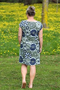 AE Luxe Rib Panel Floral Dress