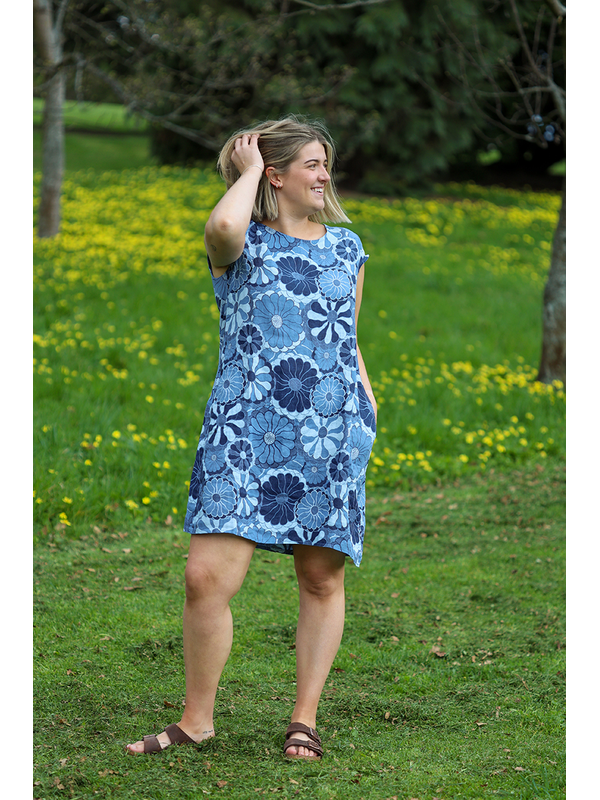 AE Luxe Rib Panel Floral Dress