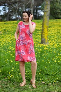 AE Luxe Cap Sleeve Linen Dress