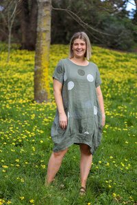 AE Luxe Circle Linen Dress