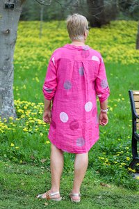 AE Luxe Circle Print Shirt Dress