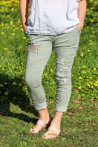 AE Luxe Star Sequin Crinkle Pant