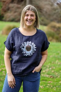 AE Luxe Sunflower Linen Top