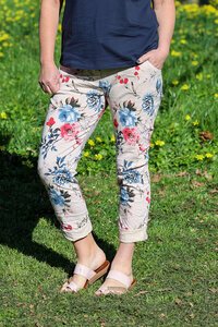 AE Luxe Stretch Crinkle Floral Pant