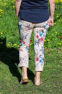 AE Luxe Stretch Crinkle Floral Pant