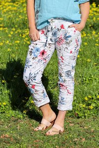 AE Luxe Stretch Crinkle Floral Pant