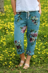 AE Luxe Floral Pant w Belt