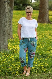 AE Luxe Floral Pant w Belt