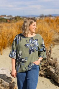 AE Luxe Loose Fit Floral Top