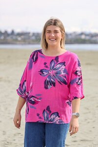 AE Luxe Loose Fit Floral Top