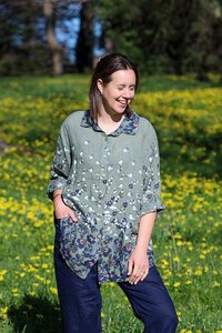 AE Luxe Floral Linen Shirt