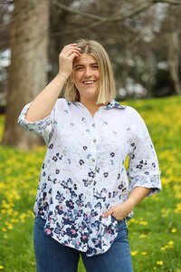 AE Luxe Floral Linen Shirt