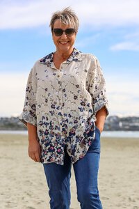 AE Luxe Floral Linen Shirt