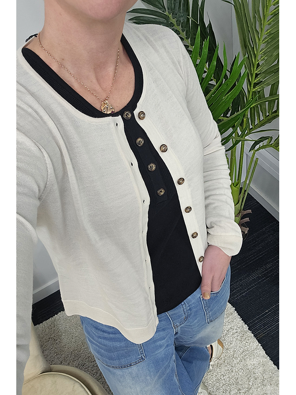 Standard Issue Merino Crop Crew Cardigan