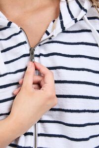 Elm Beachy Hoodie Navy White Stripe