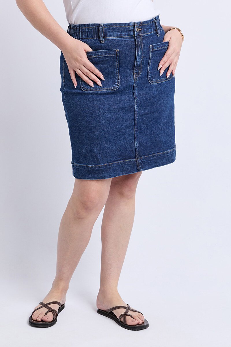 【deres】first denim skirt Simone Simone / first denim skirt(INDIGO) – deres.online
